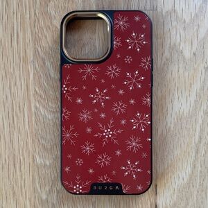 Burga Red Snowflake Phone Case Dear Santa iPhone 13 Pro max